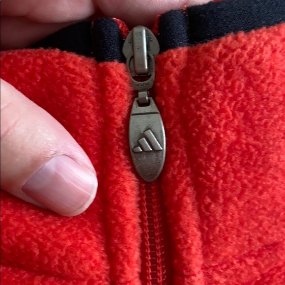 Vintage Team Adidas Red Fleece Vest Size XL - Picture 5 of 5
